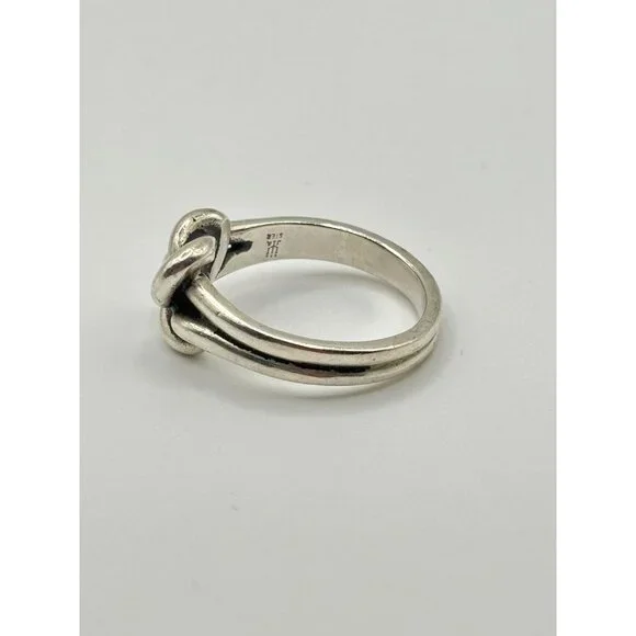 James Avery 925 Sterling Silver Rare Retired Love Knot Ring Size 9 - Picture 4 of 9